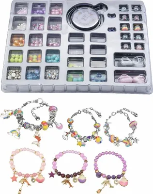 Immagine prodotto di LEAN Toys 23400 Set di perline e ciondoli per creare gioielli