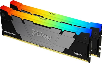 Image de Kingston FURY Renegade RGB - DDR4 - Kit - 16 Go : 2 x 8 Go - DIMM 288-PIN - 3600 MHz / PC4-28800 - CL16 - 1,35 V - non tamponné - non-ECC - Noir