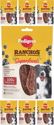 Produktbild von Pedigree Hundesnacks RANCHOS Superfoods mit Rind 7x70g