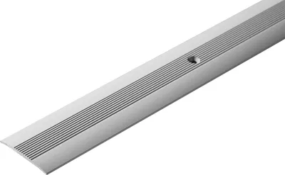 Zdjęcie produktu dla Profil progowy owalny aluminiowy z ryflem 38mm Cezar Srebrny Mat 1m