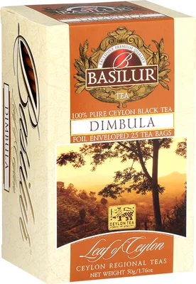 Zdjęcie produktu dla Basilur DIMBULA herbata czarna CEJLOŃSKA Broken Orange Pekoe 1 REGIONAL w kopertach saszetkach - 25x2g