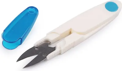 Produktbild von Fadenschere Knipser mit Kunststoffgriff und Schutzkappe Nahtschere Fadenknipser