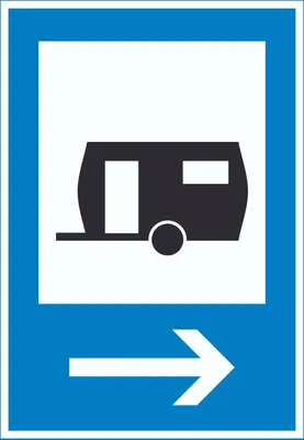 Produktbild von Wohnwagen rechts Schild A6 (105x148mm)