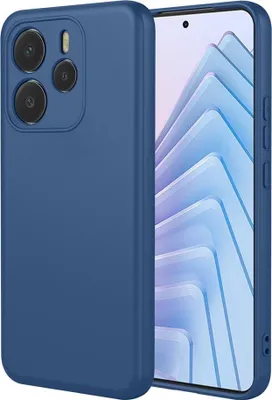 Obrázok produktu pre Puzdro pre Xiaomi Redmi Note 14 5G - Zadný kryt Phonesta Soft Silk Silikónový - Tmavomodrá
