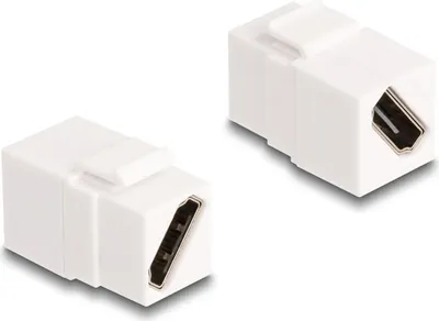 Zdjęcie produktu dla DeLOCK 90327, Płaski, Biały, HDMI, HDMI, Żeńska, Żeńska
