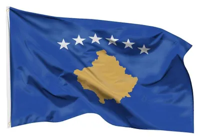 Flagge Kosovo 90x150 cm, Polyester, wetterfest, mit Metallösen