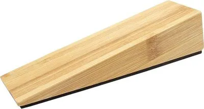 Zdjęcie produktu dla Zatyczka do drzwi z bambusa - 17 cm - naturalny kolor - antypoślizgowa podkładka