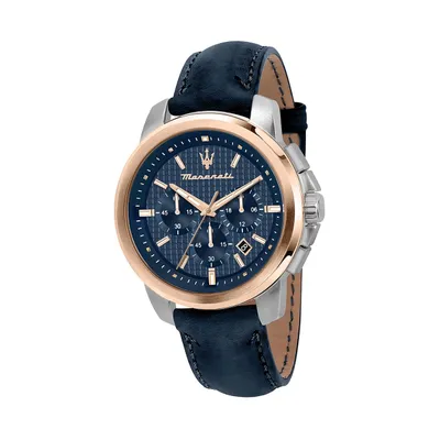Immagine prodotto di Maserati orologio da polso in pelle cronografo SUCCESSO uomo blu D2UMAR8871621015