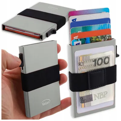 Produktbild von Kreditkartenetui Kartenhülle Slim - RFID NFC Schutz Blocking Schutzhülle Blocker | Aluminiumlegierung - bis zu 6 Kreditkarten | VOLAN®
