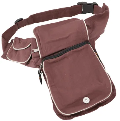 Produktbild von Stoff Sidebag & Hüfttasche, Goa Gürteltasche, Bauchtasche aus Nepal - Tree of Life Braun/beige, Uni - Erwachsene, Baumwolle, 28*20*4 cm, Festival- Bauchtasche Hippie
