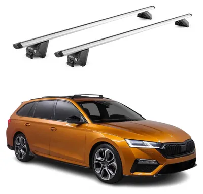 Obrázek produktu pro Střešní nosič pro Škoda Octavia mk4 Kombi 2020-2025 100 kg hliník stříbrný 2 ks ABE, Obrázek vytvořený pomocí AI