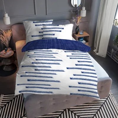 Produktbild von Tom Tailor Mako-Satin Bettwäsche 67658-807 indigo blue 135x200 cm + 80x80 cm