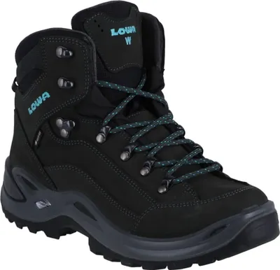 Produktbild von Lowa Damen Renegade GTX Mid Wide Wanderstiefel ASPHALT/TUERKIS 43.5