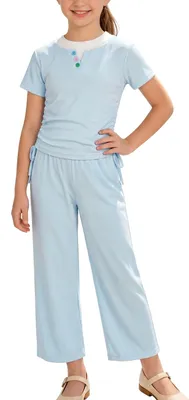 Productafbeelding van Zomeroutfit voor meisjes, bestaande uit twee delen, comfortabel en ademend