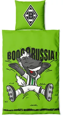 Kinderbettwäsche-Set Fußballmotiv 100% Baumwolle 100x135 cm