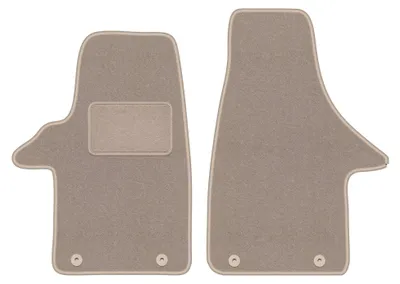 Image de Tapis avant en moquette pour Volkswagen Transporter T5 2003-2015 (utilitaire) – 2 pièces, beiges, sur mesure – Wielganizator LUX