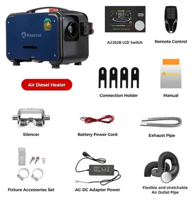 Zdjęcie produktu dla Ogrzewacz powietrza dieselowy – ogrzewanie do kamperów – moc 8 kW – sterowanie Bluetooth i LCD