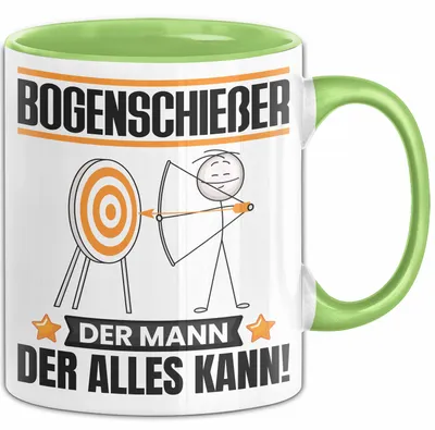 Produktbild von Bogenschießer Tasse Geschenk für Bogenschießer Der Mann Der Alles Kann Geschenkidee zum Geburtstag (Grün)