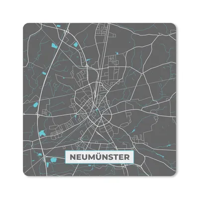 Produktbild von MuchoWow® Mauspad Mousepad Deutschland - Blau - Neumünster - Stadtplan - Karte 20x20 cm - Mousepads - Maus Mat - Pad - Mausunterlage - Desk Mat - Bureauartikeln