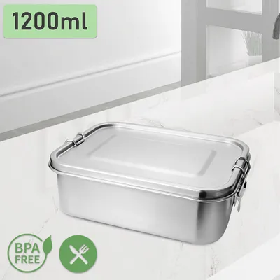 Obrázok produktu pre Yakimz Obed Box z nehrdzavejúcej ocele, udržateľný obed Box pre kanceláriu Škola Piknik, 1200ml
