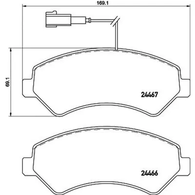 Produktbild von HELLA Bremsbeläge Satz Vorne Bremsklötze für FIAT Ducato Kastenwagen (250, 290) 8DB 355 019-901