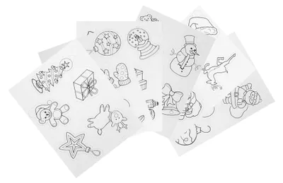 Produktbild von Schrumpffolienpapier mit Weihnachtsmotiven für Bastelprojekte Schrumpfkunstwerke aus Hochwertigem Schrumpffolienmaterial für Kreative Kunstkurse und Feinmotorikförderung