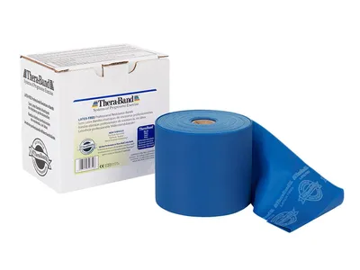 Produktbild von TheraBand® latexfrei 2,5m BLAU Extra Schwer Gymnastikband Übungsband
