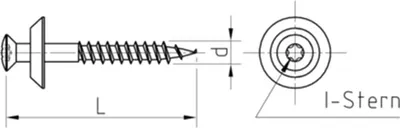 Produktbild von Spenglerschrauben Edelstahl 4.5x45 mm; 100 Stück; mit Dichtscheibe D = 15 mm; A2 Spengler Schrauben; Torx Antrieb TX20