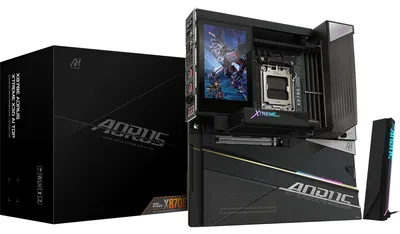 Image de GIGABYTE X870E AORUS XTREME X3D AI TOP, AMD, Zásuvka AM5, AMD Ryzen 7000 Series, AMD Ryzen 8000 Series, AMD Ryzen 9000 Series, Zásuvka AM5, DDR5-SDRAM, 256 Go