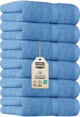 Immagine prodotto di Asciugamani Utopia Towels, cotone, 600 g/m², 6 pezzi