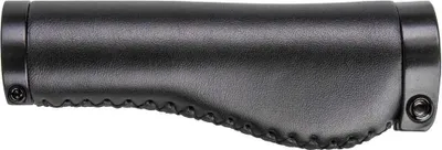 Zdjęcie produktu dla skórzane ergonomiczne uchwyty 138 mm czarne za parę