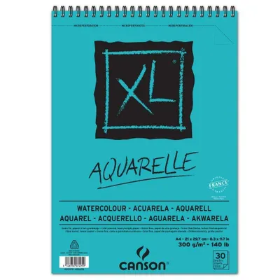 Produktbild von Canson - Aquarellpapier XL 30 Blatt 300gr A4 weiß | 5 Stück
