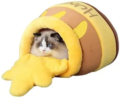 Produktbild von Linghe Katzenklo in Honigform, ideal für kleine Katzen und Hunde