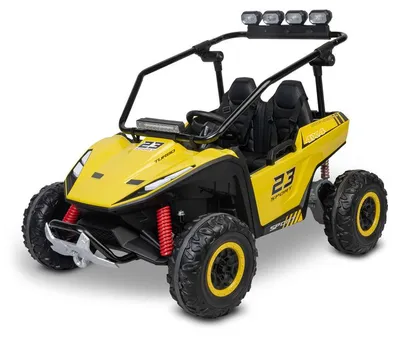 Productafbeelding van Elektrische kinderbuggy Reptile, geel, 3–8 km/u, EVA-wielen, LED-verlichting, Bluetooth