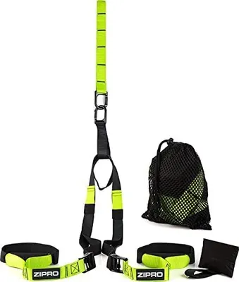 Produktbild von Zipro Schlingentrainer für Zuhause & Unterwegs - TRX Suspension Trainer 1 Stück Grün