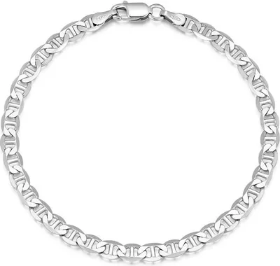 Produktbild von SILBERKETTEN STORE Stegpanzerkette Armband 4mm - 925 Silber, Länge wählbar von 16-25cm - 19cm