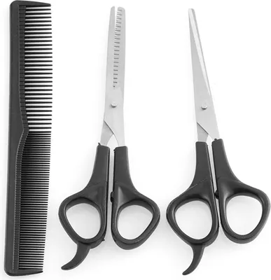 Produktbild von 3-teiliges Haarscheren-Set für professionelle Friseure, inklusive Haarschneide-, Ausdünnungs- und Stylingwerkzeugen sowie Friseurkamm