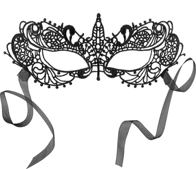 Produktbild von Schwarze Spitzenmaske Misteriosa - schwarz
