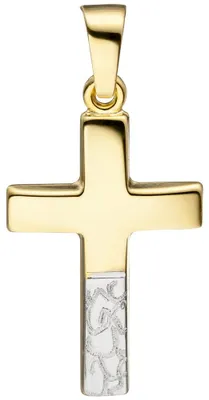Immagine prodotto di Ciondolo a forma di croce, croce in oro 333, oro giallo, con diamanti nella parte inferiore