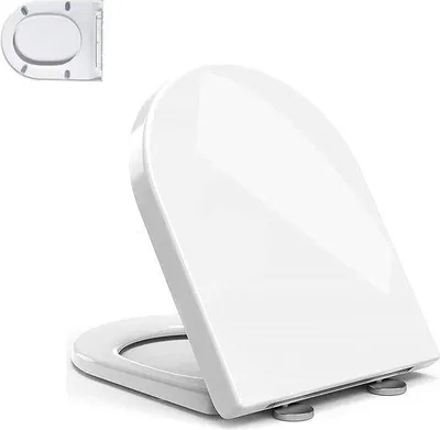 Immagine prodotto di Sedile WC a forma di U con bottoncini antiscivolo spessi, morbidi e resistenti, colore bianco