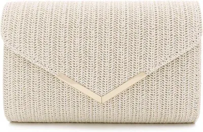 Productafbeelding van Woven Envelope Clutch voor Dames - Zomer Strandtas, Handgemaakte Avondhandtas voor Vakantiegebruik