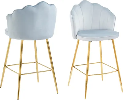Two bar stools shown from different angles against a white background.