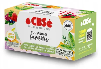 Productafbeelding van Yerba Mate CBSe Saszetjes, Cocido Mix, uw favoriete smaken, 25 x 2,5 g, 62,5 g