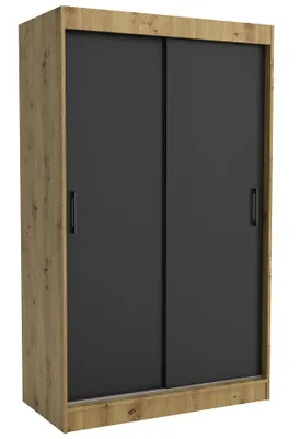 A studio shot of a wardrobe with sliding doors.