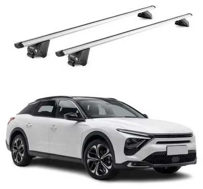 Imagen del producto de Barras de techo transversales para Citroen C5 X 2022-2026, de aluminio, color gris, con certificación ABE, Imagen generada por IA
