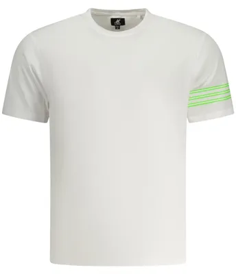 Produktbild von Weißes Herren T-Shirt mit Rundhals – Kontrastdetails & Logodruck