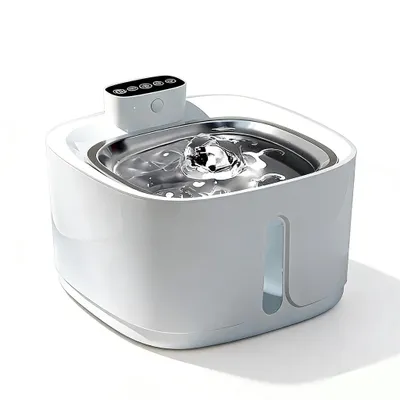 Produktbild von Trinkbrunnen Kabellos für Katze, Wasserwanne aus Edelstahl mit Sensor 4000mAh Akku, 3 Modi und Leiser Pumpe