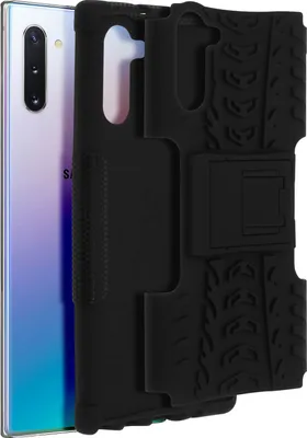 Produktbild von Avizar, Stoßfeste Schutzhülle + Standfunktion für Samsung Galaxy Note 10, Schwarz