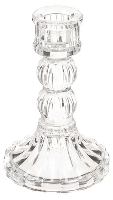 Produktbild von Eleganter Glas-Kerzenhalter für stilvolle Tischdekorationen, 2 Stück