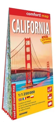 Immagine prodotto di Carta stradale turistica della California laminata 1 : 1 250 000